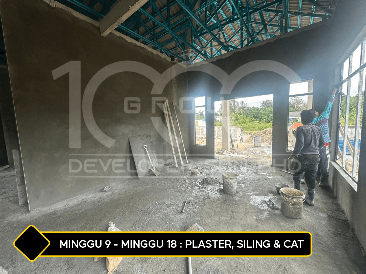 plaster siling cat gegege