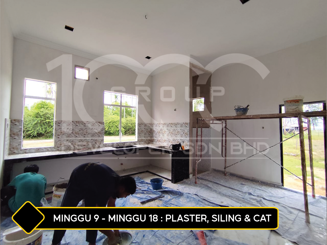 plaster siling cat aisyah